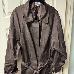 Plus size Talbot's woman Brown spring weight Jacket